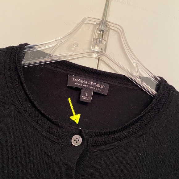 Banana Republic I Merino Pointelle Cardigan I Black I 2017 - Picture 12 of 16